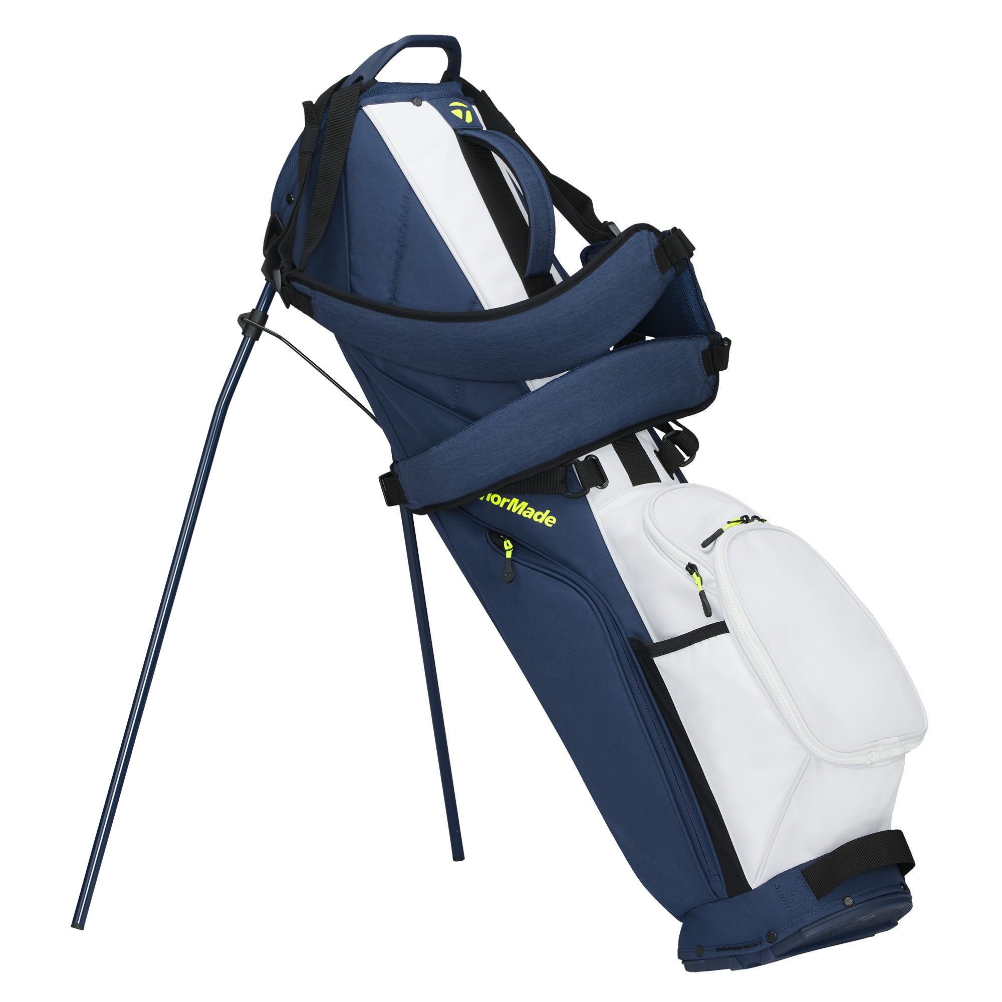 Taylormade Flextech Carry Golf Stand Bag - Navy, White & Lime