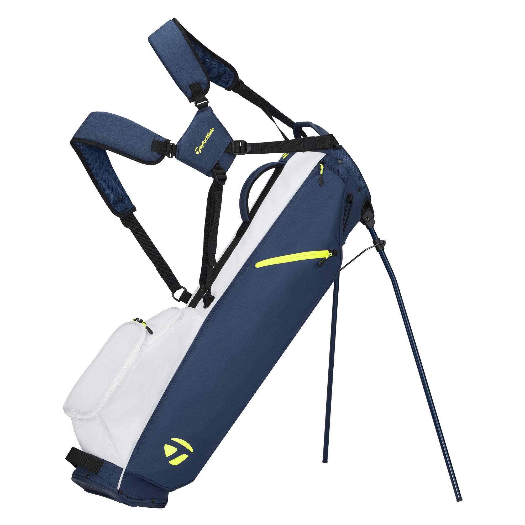 Taylormade Flextech Carry Golf Stand Bag - Navy, White & Lime