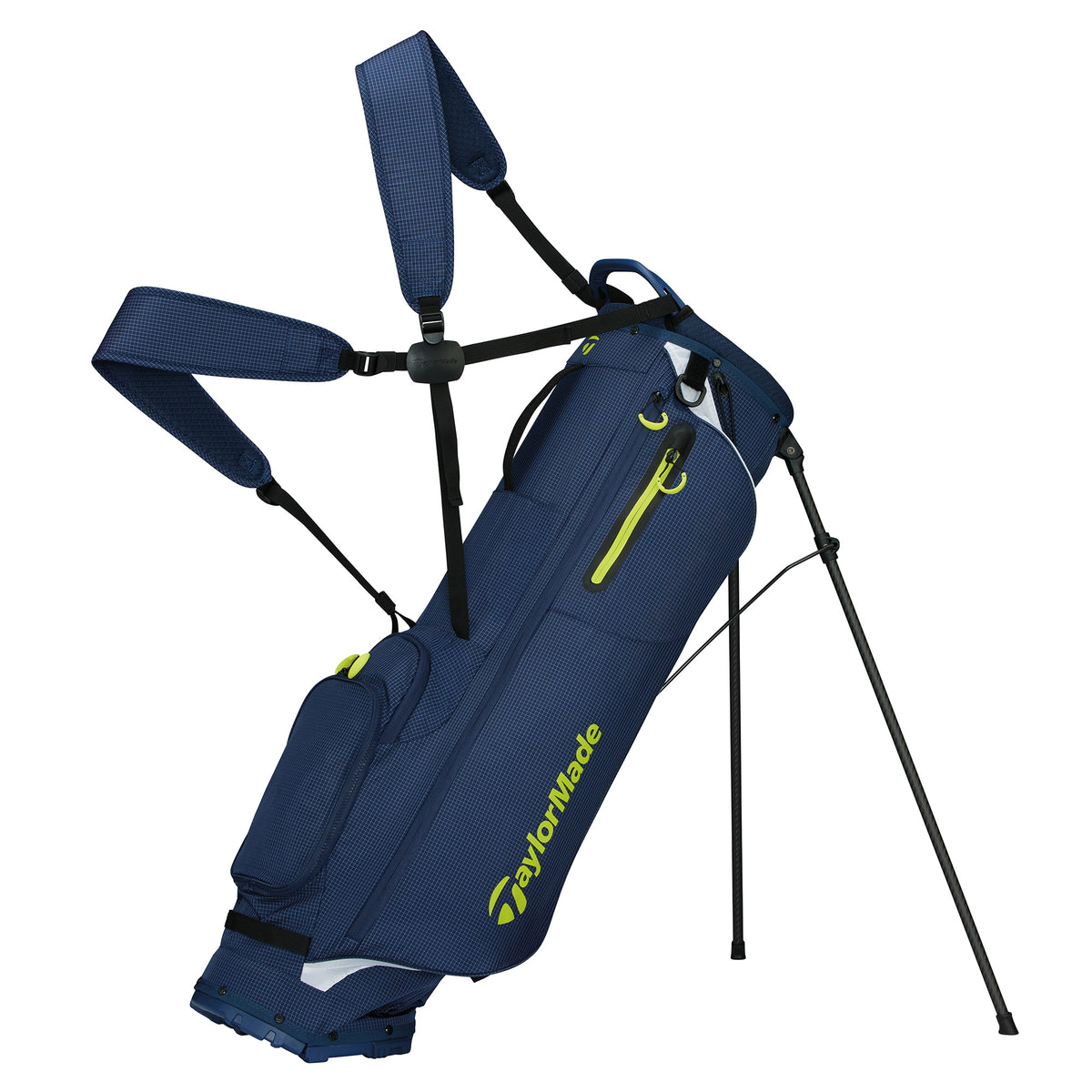 TaylorMade Flextech SuperLite Golf Stand Bag - Navy, White & Neon Lime