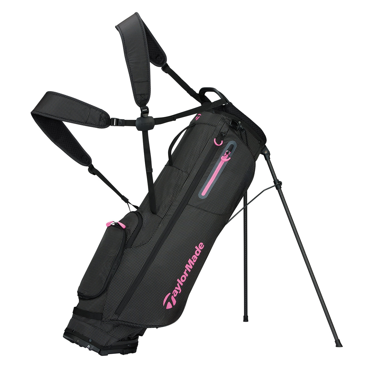TaylorMade Flextech SuperLite Golf Stand Bag - Black & Neon Pink
