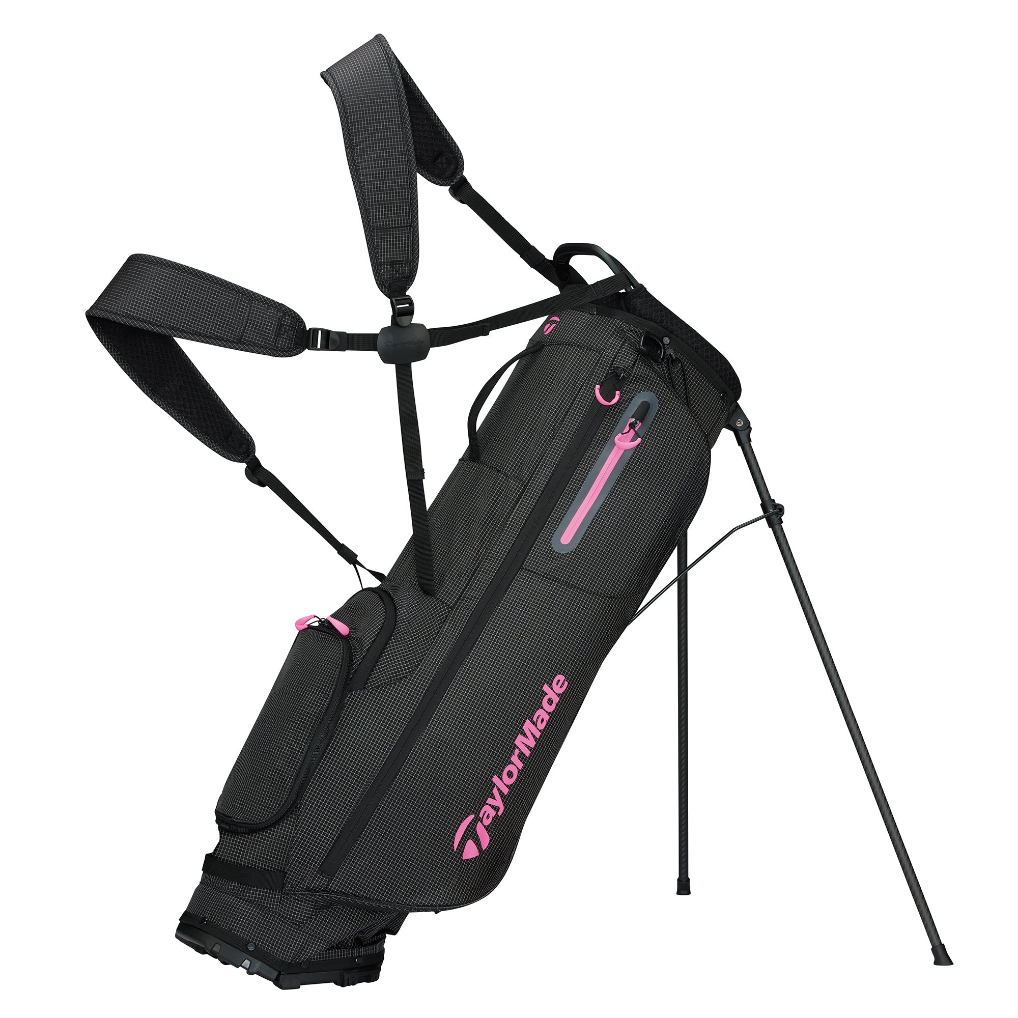 Taylormade Flextech SuperLite Golf Stand Bag - Black & Neon Pink