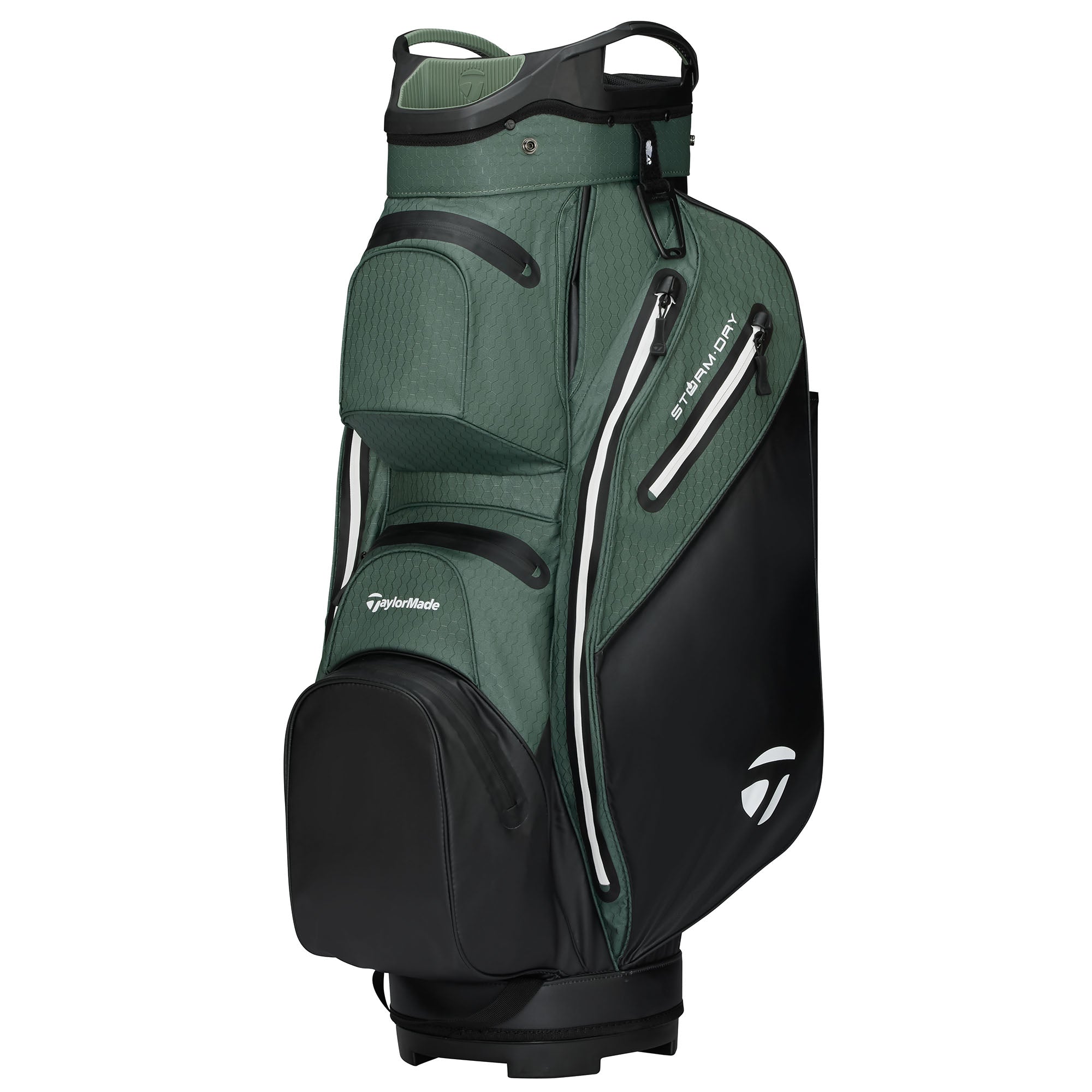 TaylorMade StormDry Waterproof Golf Cart Bag - Black & Dark Sage