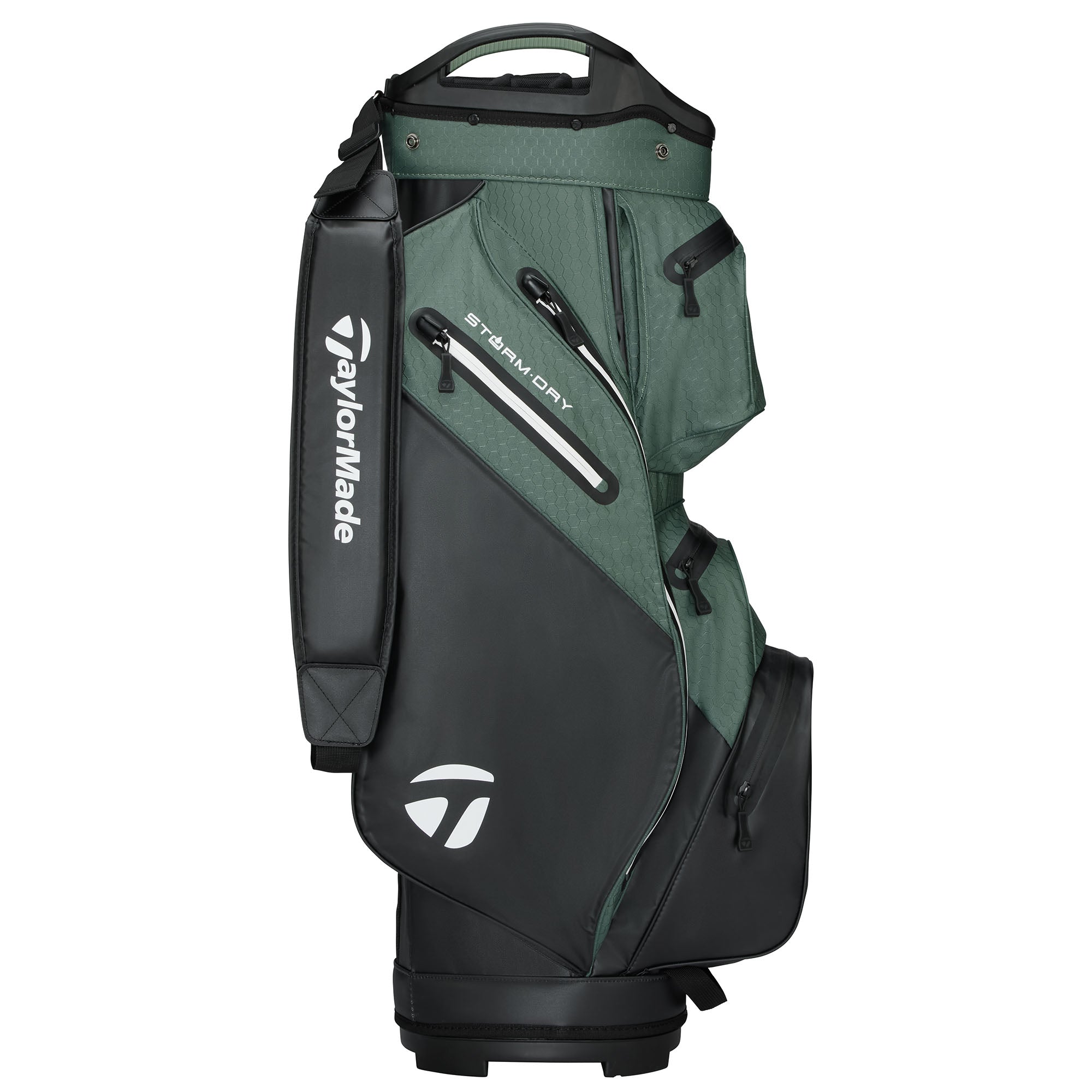 TaylorMade StormDry Waterproof Golf Cart Bag - Black & Dark Sage