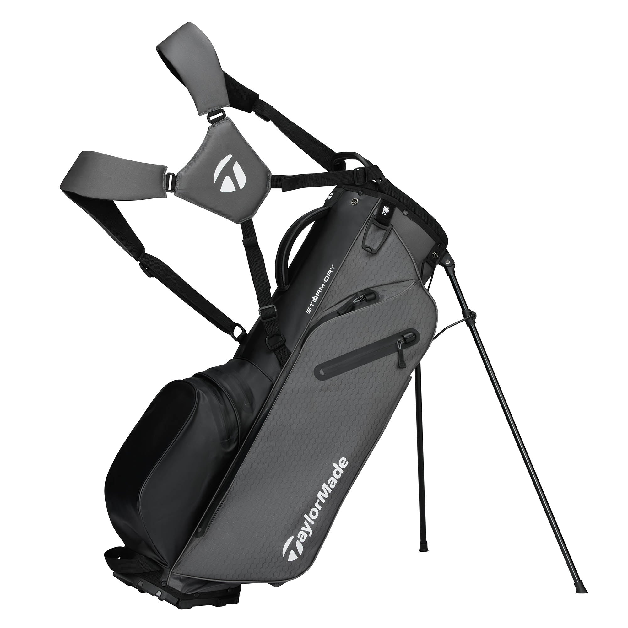 TaylorMade StormDry Waterproof Golf Stand Bag - Grey & Black