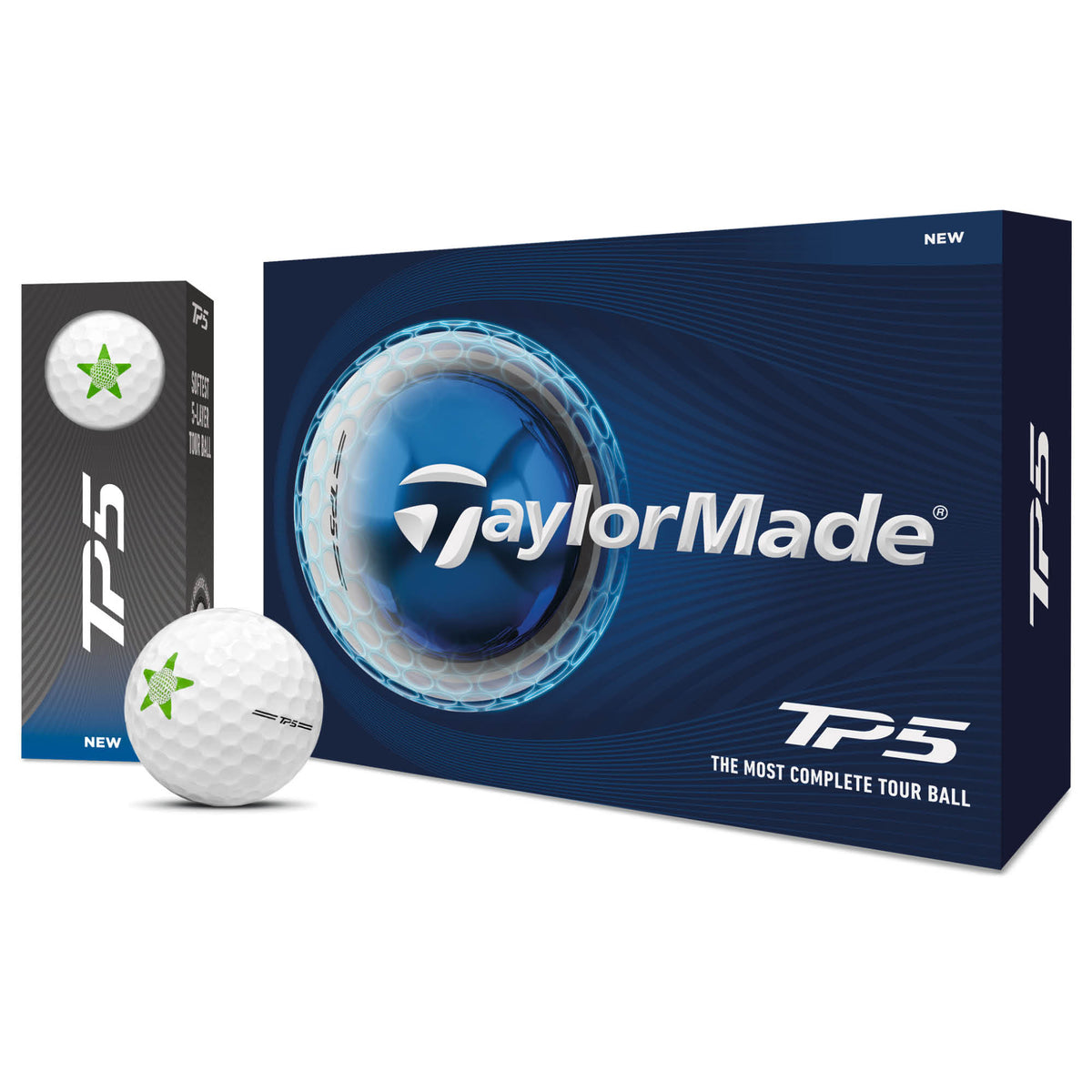 TaylorMade TP5 Golf Balls - Golfstar Logo - Dozen Box