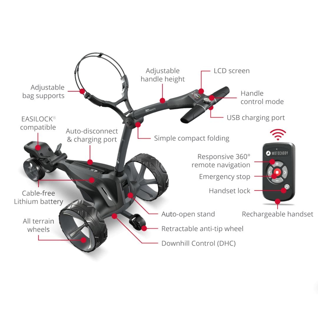 Motocaddy M7 Remote Electric Trolley 2025 - Ultra Lithium Battery