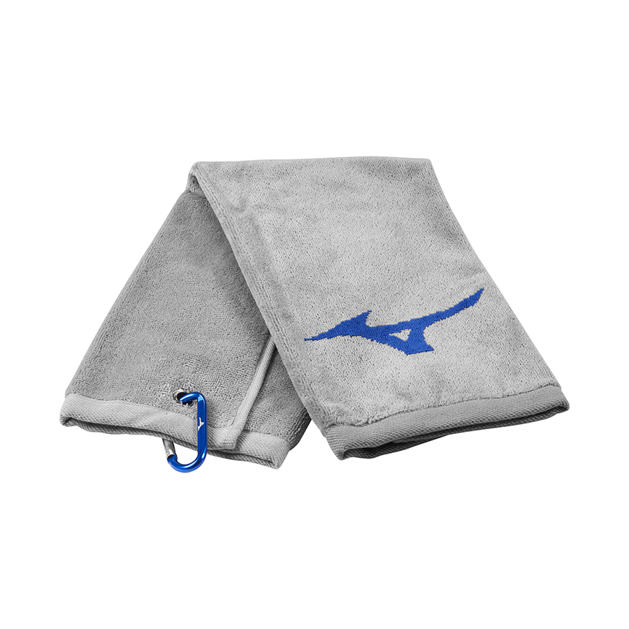 Mizuno RB Trifold Golf Towel - Grey & Blue