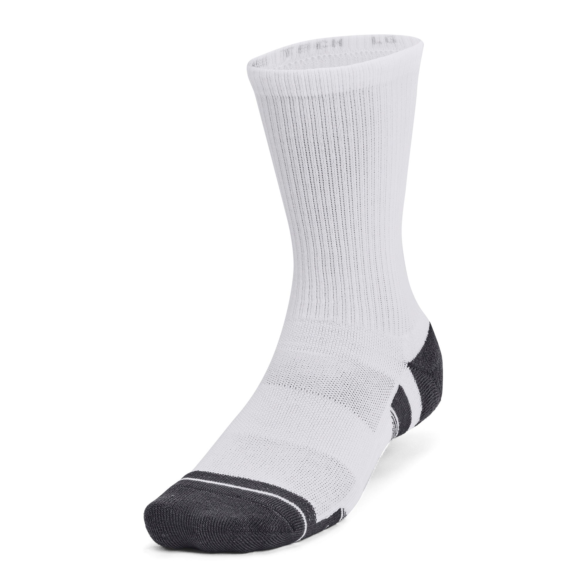 Under Armour Performance Tech Crew Socks 3-Pack - White - Size 7.5-12