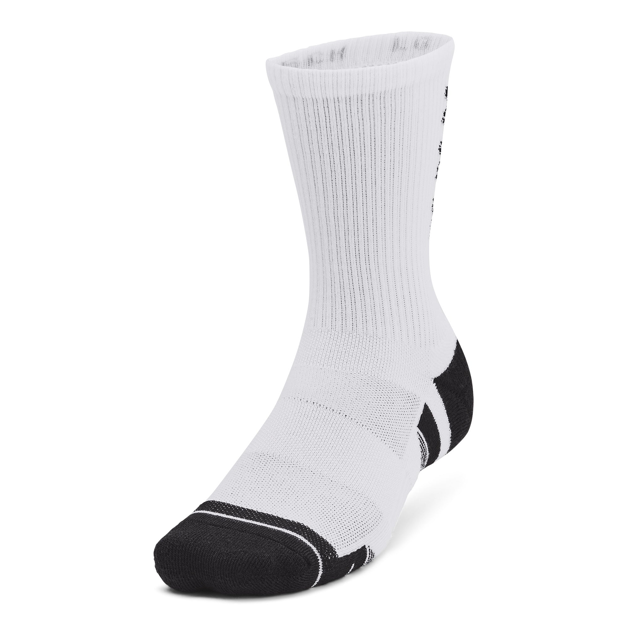 Under Armour Performance Tech Nov Crew Socks 3-Pack - White - Size 7.5-12