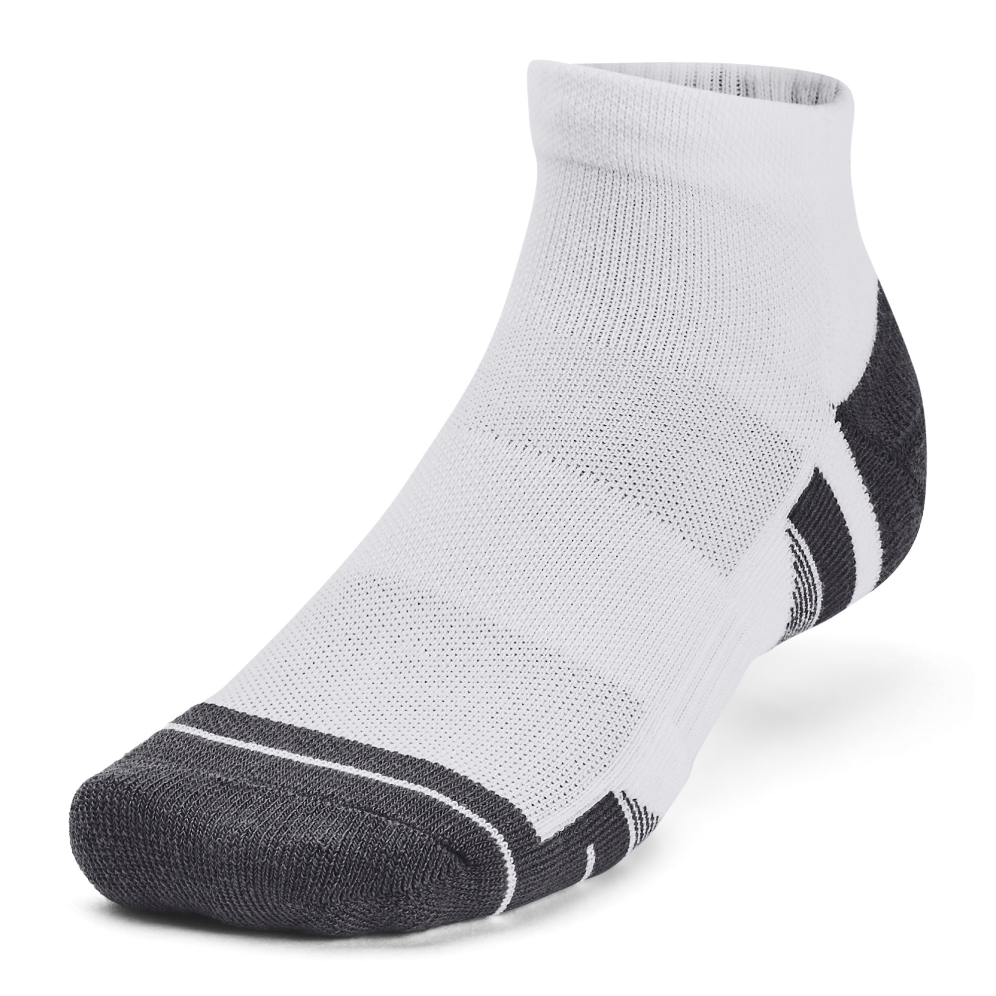 Under Armour Performance Tech Low Cut Socks 3-Pack - Grey, White & Black - Size 7.5-12