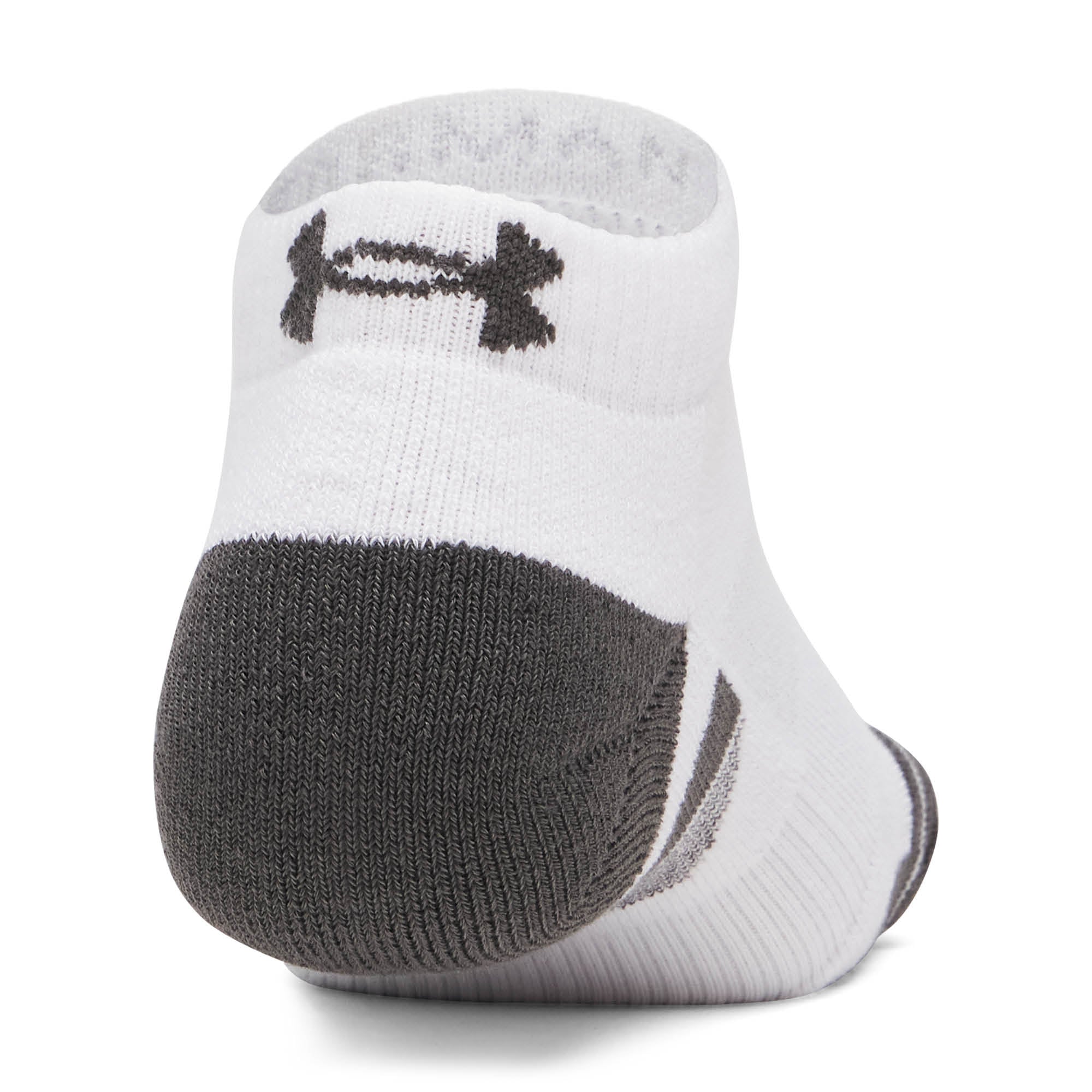 Under Armour Performance Tech Low Cut Golf Socks 3-Pack AW26 - White & Jet Grey - Size 7.5-12