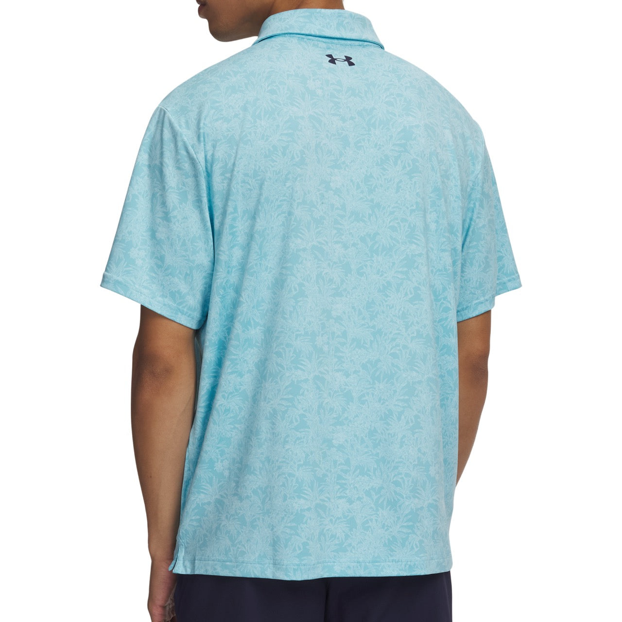 Under Armour Playoff 3.0 Printed Golf Polo - Blue Haze & Midnight Navy