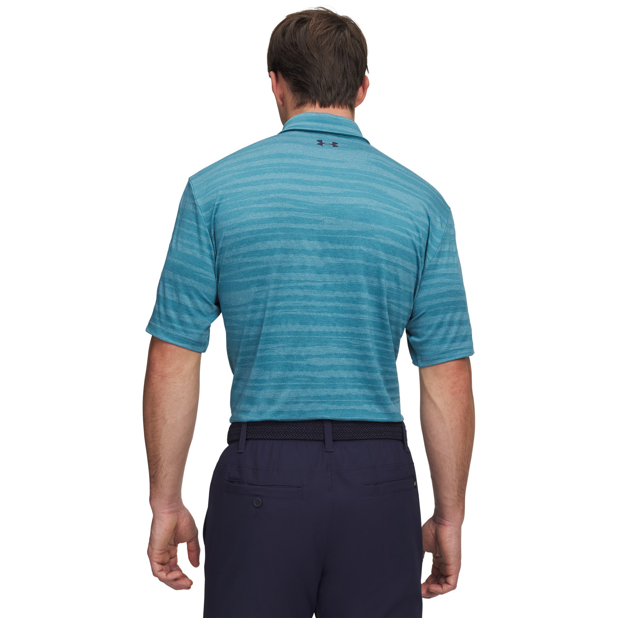 Under Armour Playoff Jacquard Golf Polo Shirt - Boundless Blue & Midnight Navy