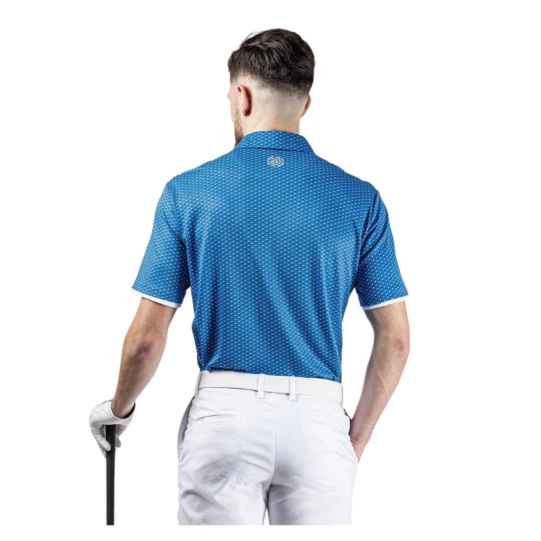 Galvin Green Mark Breathable Short Sleeve Golf Polo Shirt (Blue/White)