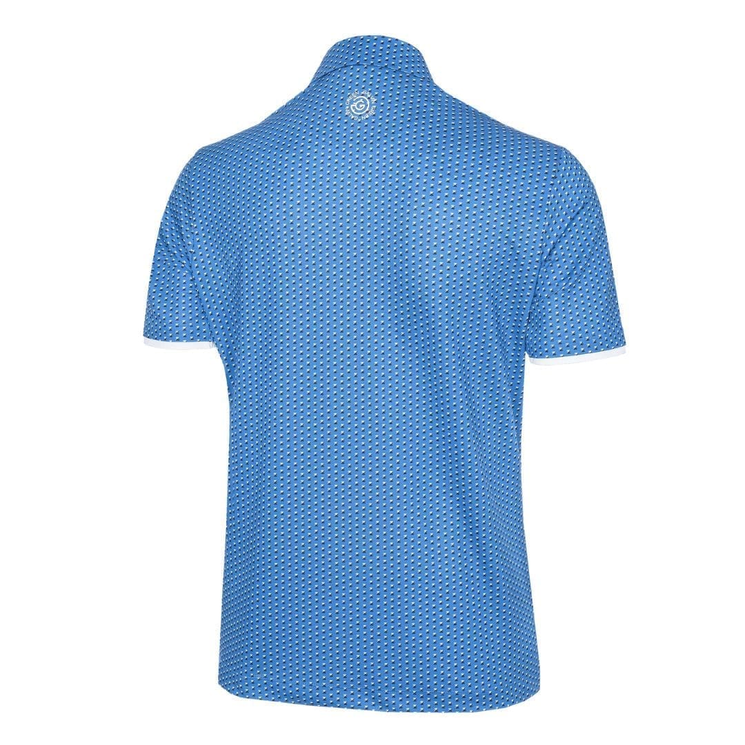 Galvin Green Mark Breathable Short Sleeve Golf Polo Shirt (Blue/White)