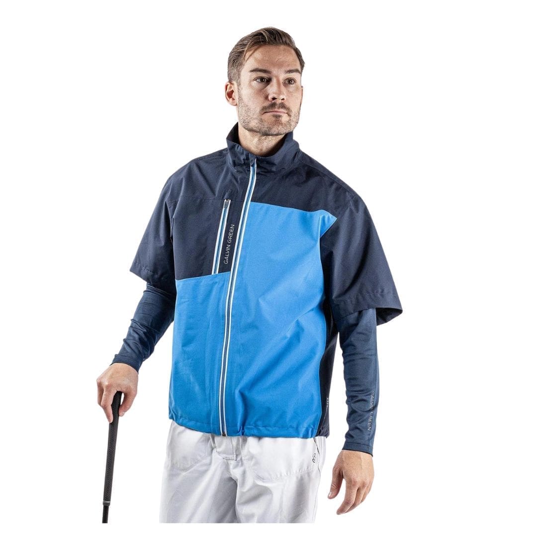 Galvin Green Axl Short Sleeve Waterproof Jacket (Blue / Navy / White)