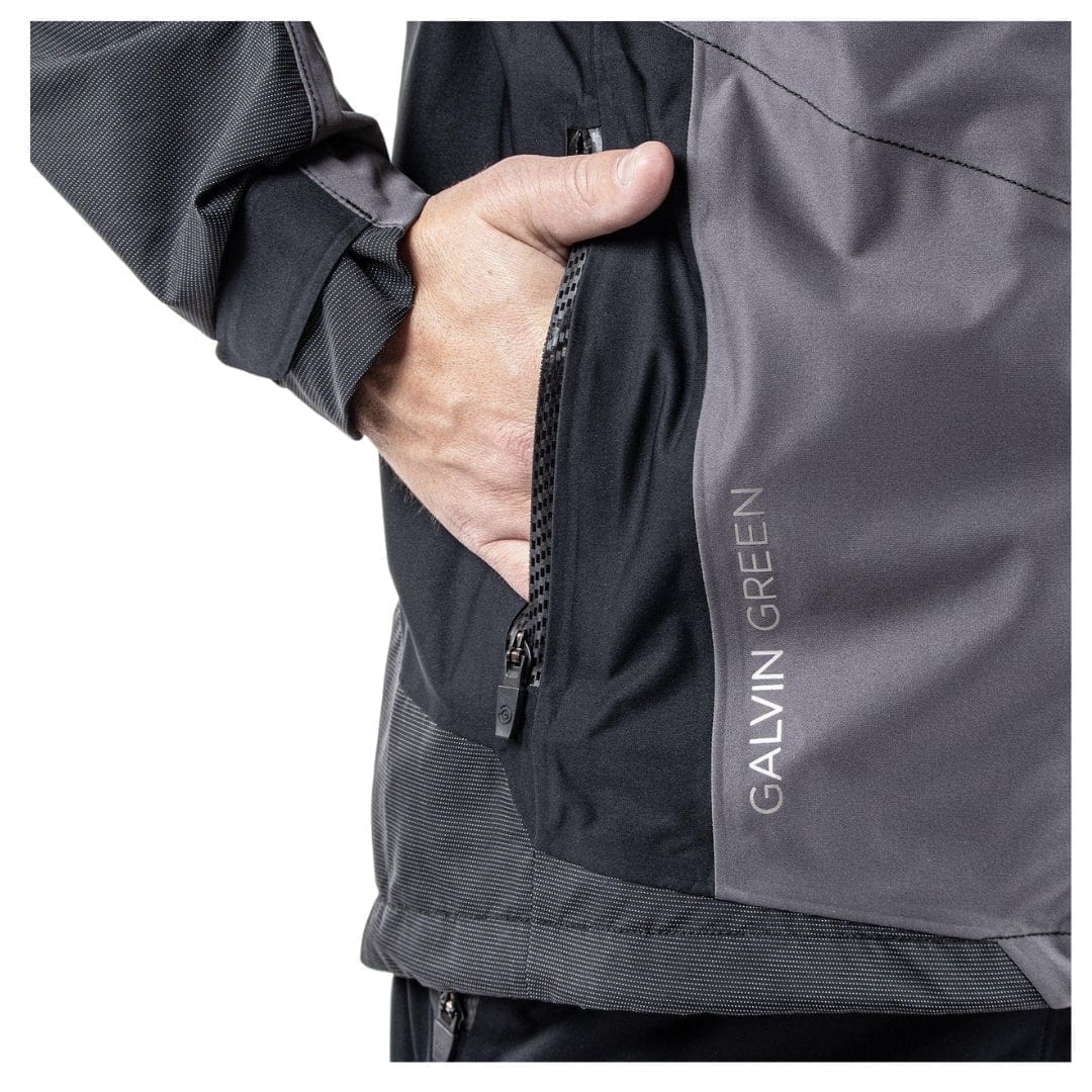 Galvin Green Alister Waterproof Golf Jacket (Forged Iron & Black)