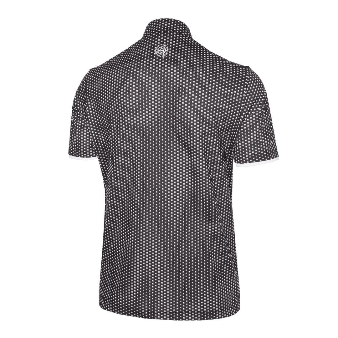 Galvin Green Mark Breathable Short Sleeve Golf Shirt (Black / Forged Iron)