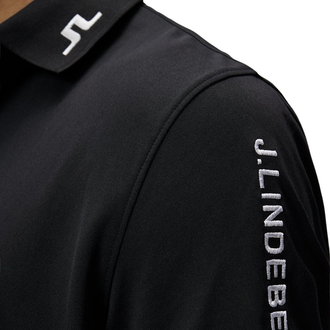 J Lindeberg Tour Tech Golf Polo Shirt - Black