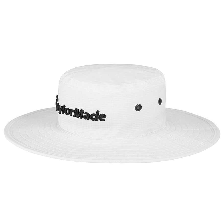 TaylorMade Metal Eyelit Bucket Hat (White)