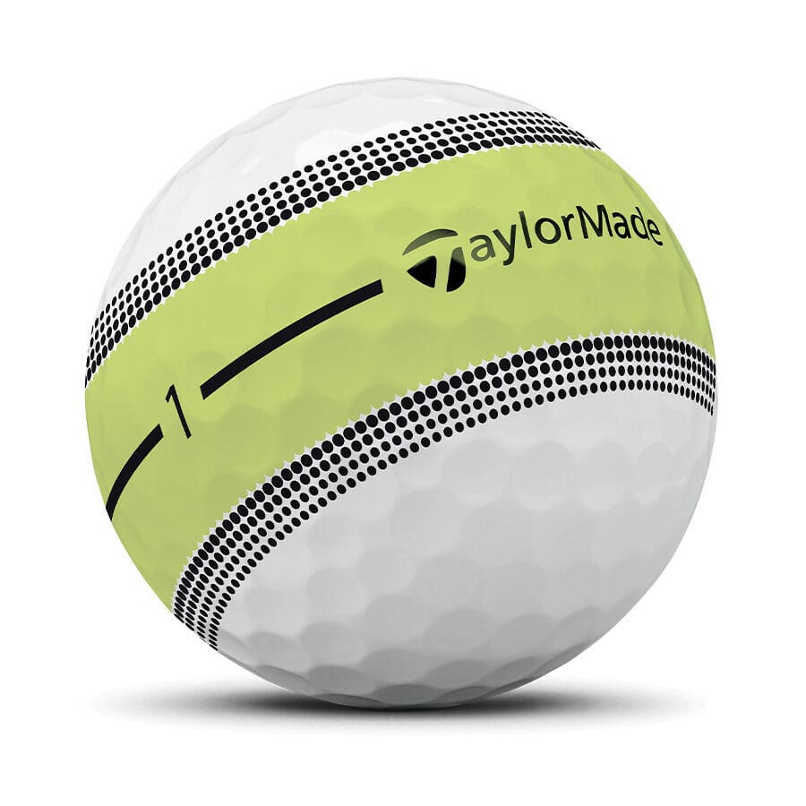 Taylormade Tour Response Stripe Neon Golf Balls (White & Neon Yellow)
