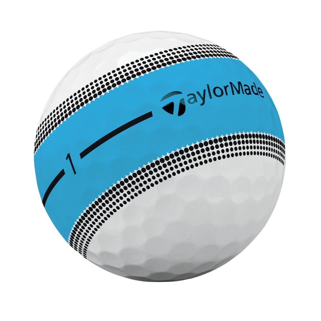 Taylormade Tour Response Stripe Neon Golf Balls (White & Neon Blue)