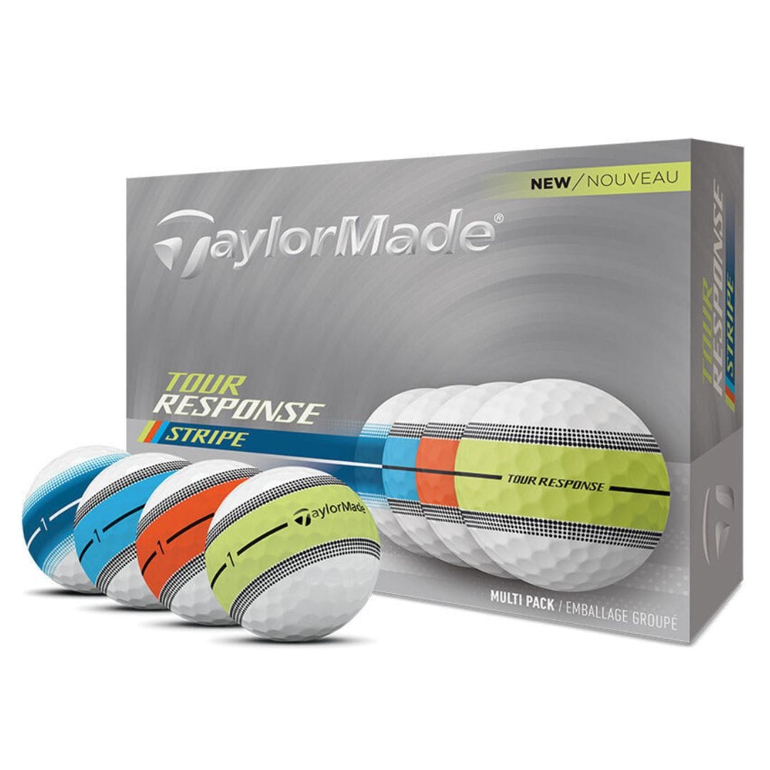 Taylormade Tour Response Stripe Neon Golf Balls (Multi Colour)