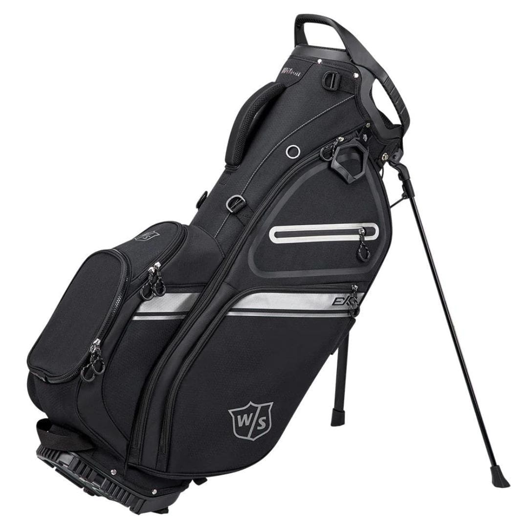 Wilson Staff Exo 2 Golf Carry Bag (Black, Black & Silver)