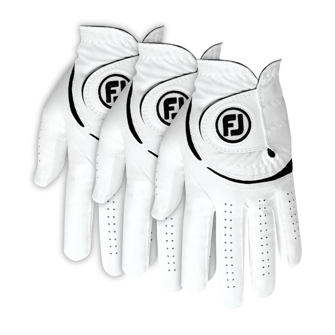 FootJoy WeatherSof 3-Pack Golf Gloves (White & Black)