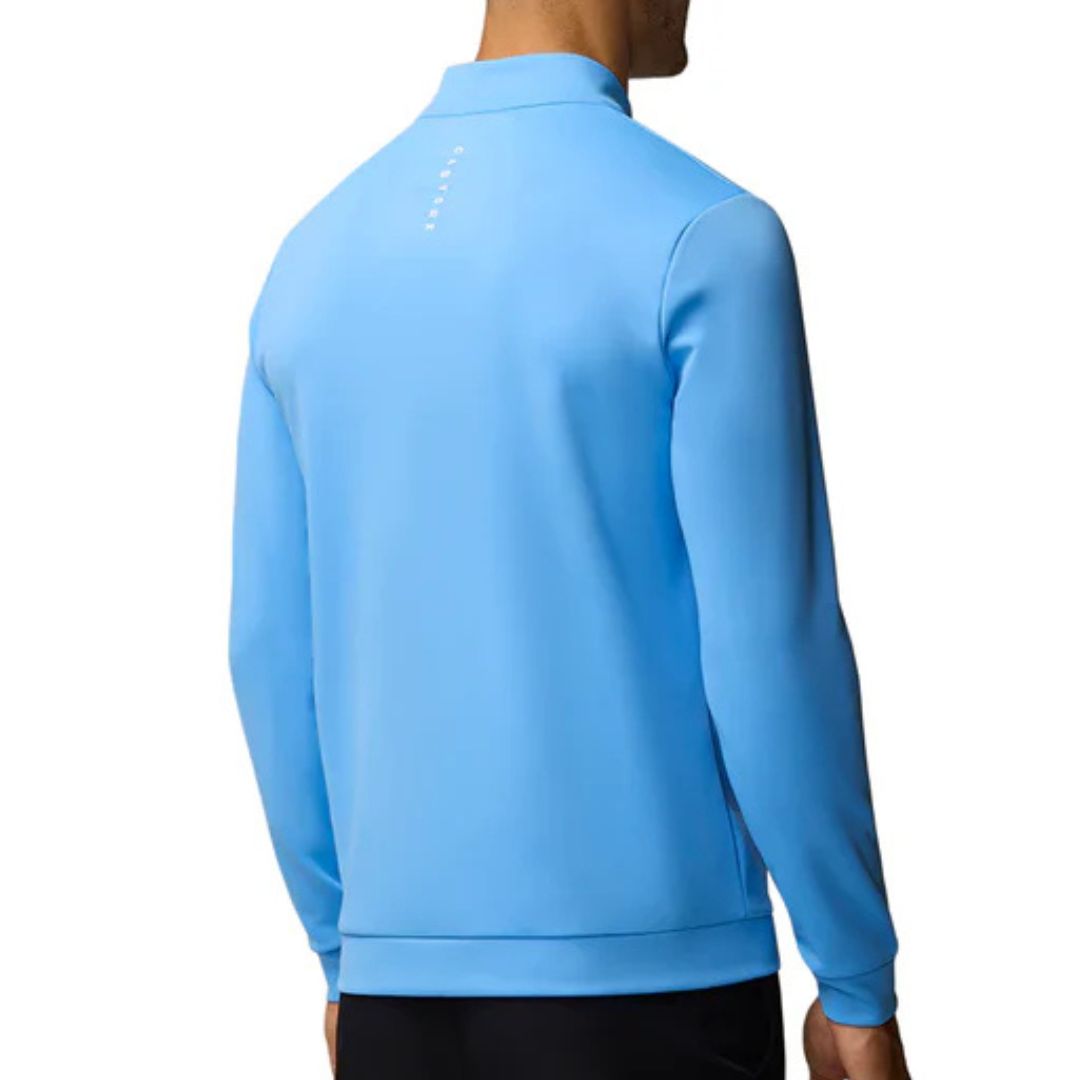Castore Club Classic 1/4 Zip Golf Pullover - Cool Blue & White