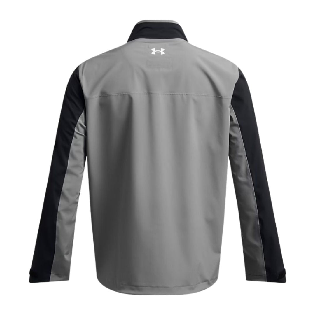 Under Armour Glide Waterproof Rain Jacket - Tetra Grey & Black