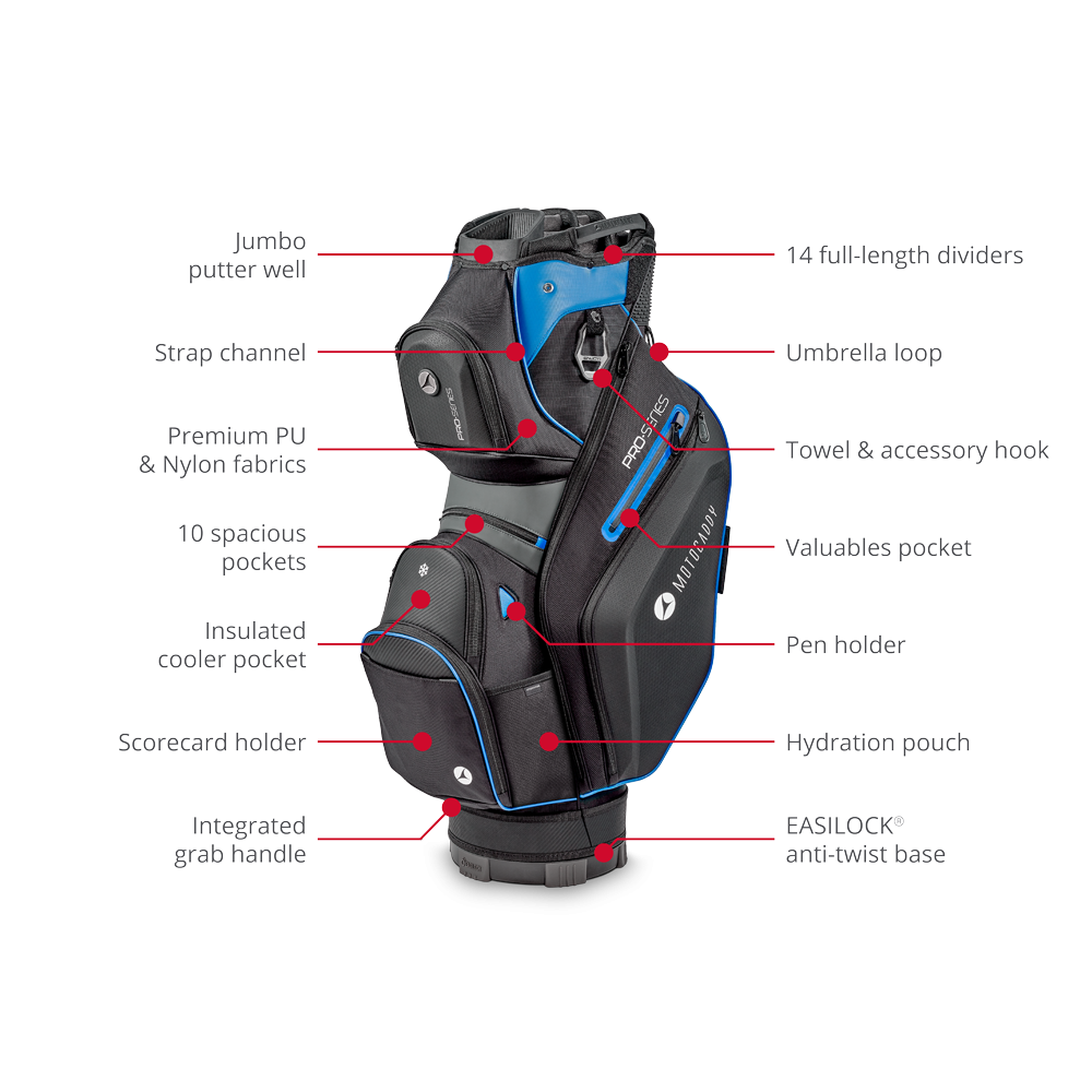 Motocaddy Pro Series 2025 Golf Cart Bag