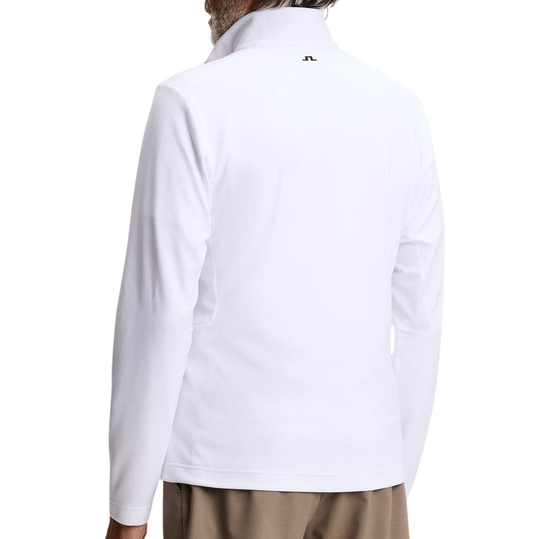 J Lindeberg Leon 1/4 Zip Pullover - White