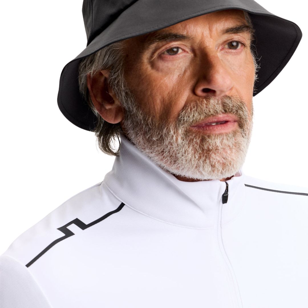 J Lindeberg Leon 1/4 Zip Pullover - White