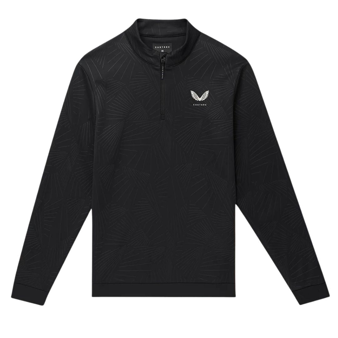 Castore Club Classic Debossed 1/4 Zip - Black & Alloy