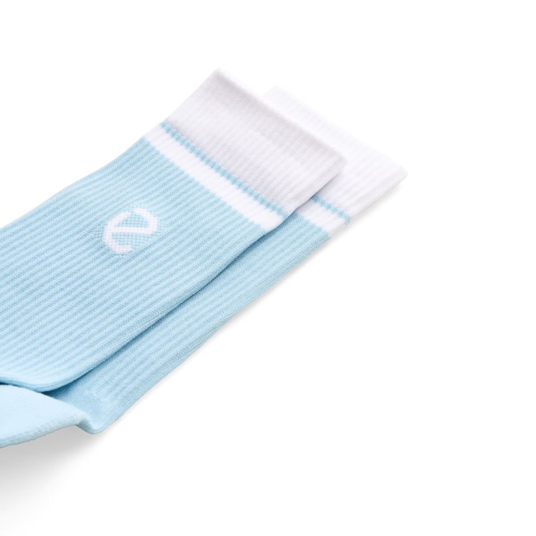 Ecco Active Everyday Mid-Cut Socks - 3 Pack - Dusty Blue & White