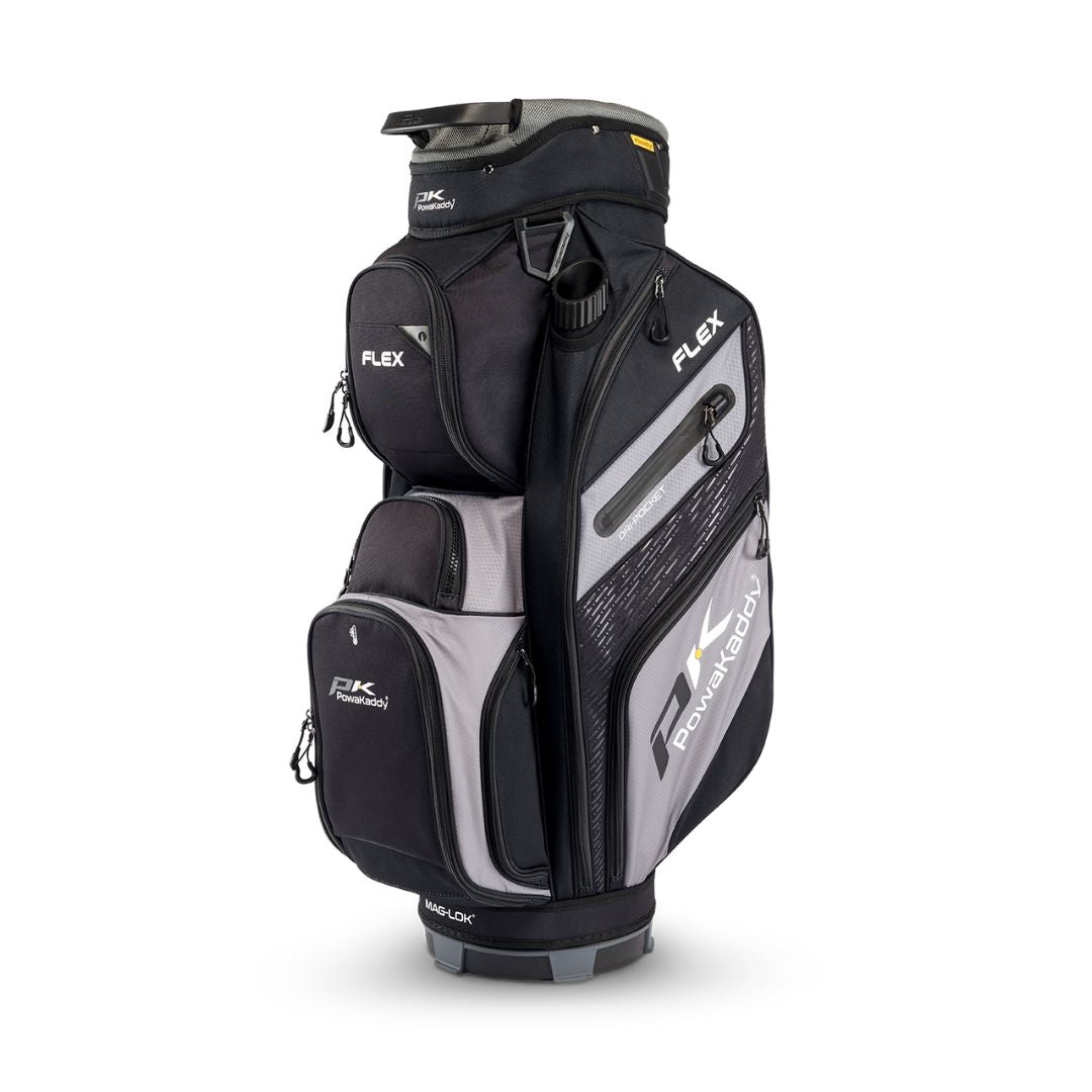 Powakaddy Flex Golf Cart Bag - Black & Gunmetal