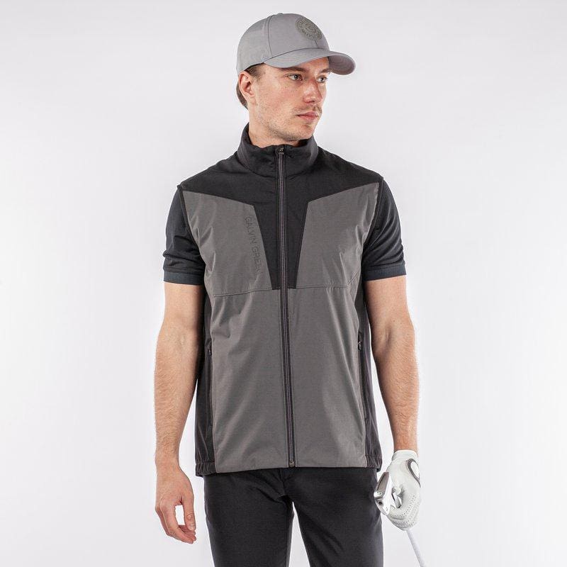 Galvin Green Lathan Windproof Vest (Forged Iron & Black)