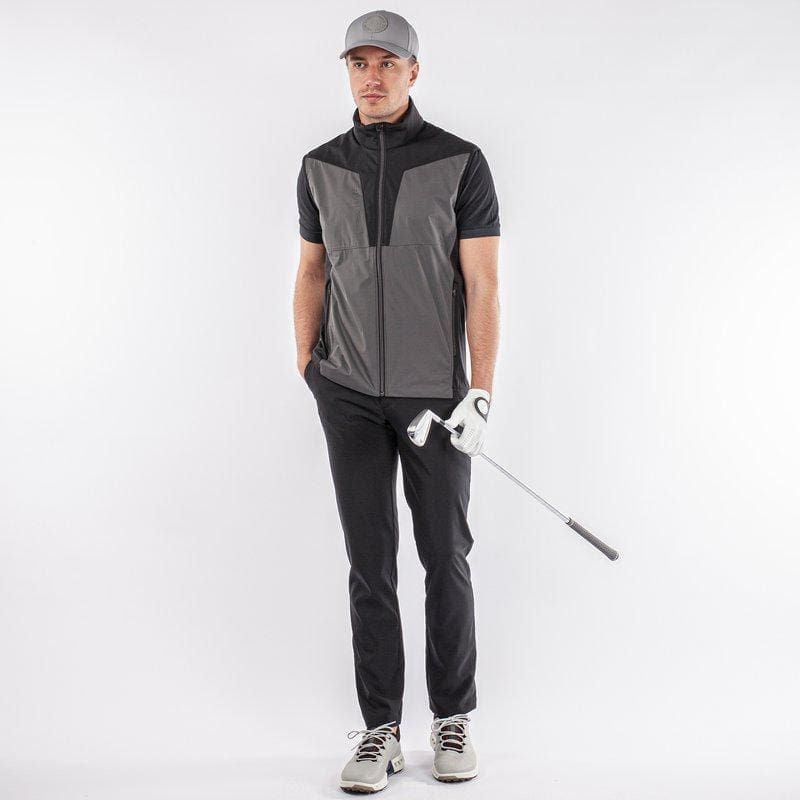 Galvin Green Lathan Windproof Vest (Forged Iron & Black)