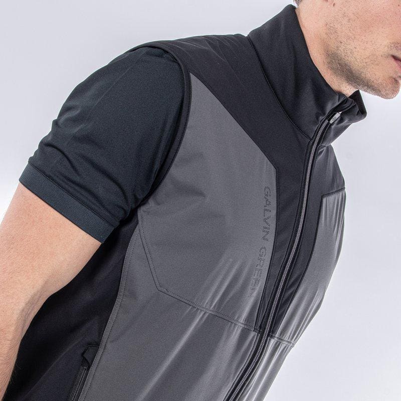 Galvin Green Lathan Windproof Vest (Forged Iron & Black)
