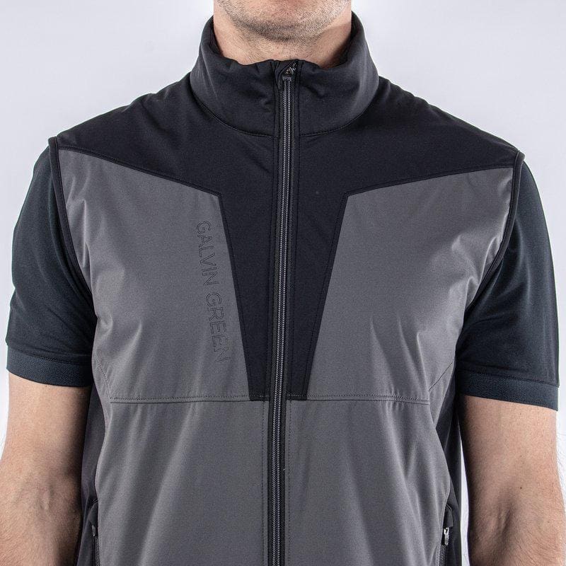 Galvin Green Lathan Windproof Vest (Forged Iron & Black)