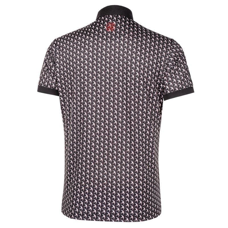 Galvin Green Malcolm Short Sleeve Golf Shirt (Black, Sharkskin & Red)