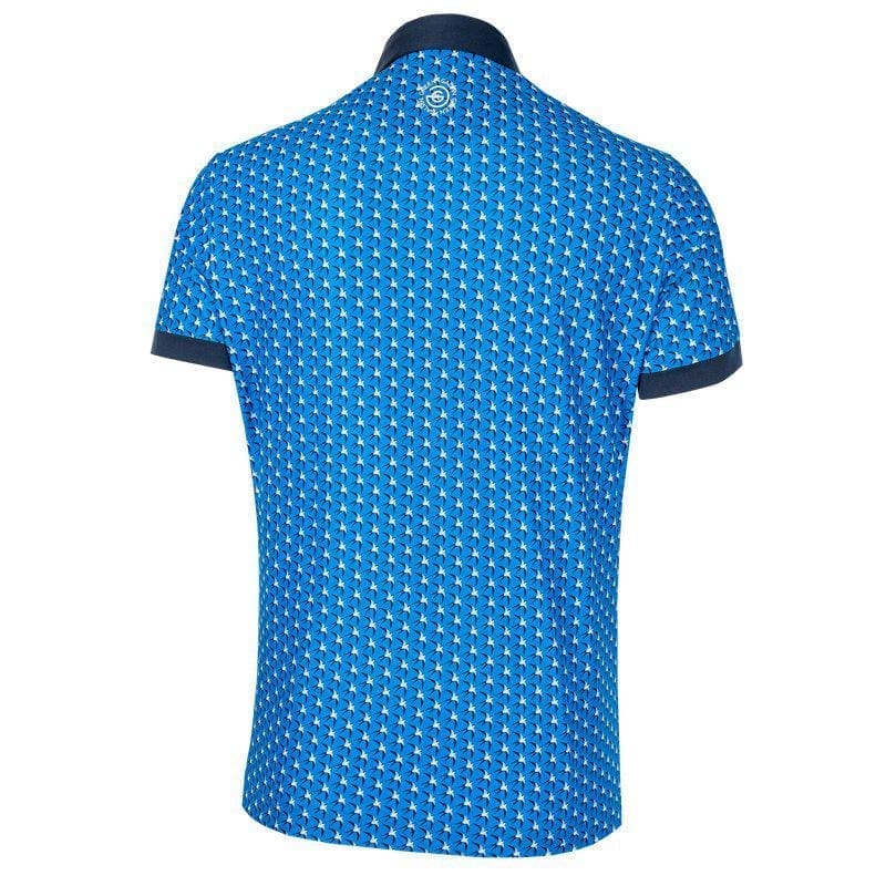 Galvin Green Malcolm Short Sleeve Golf Shirt (Blue, Navy & Cool Grey)