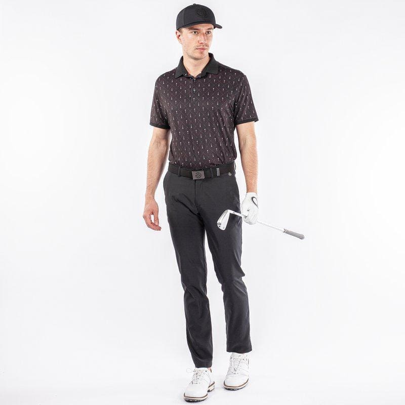 Galvin Green Manolo Short Sleeve Golf Shirt (Black, White & Red)
