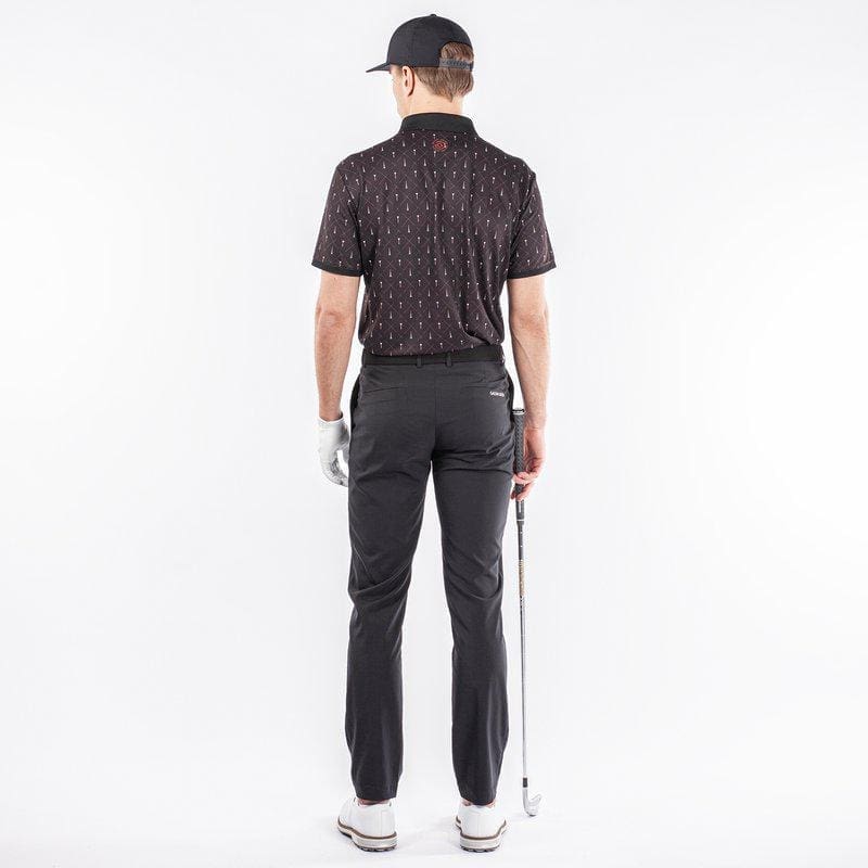 Galvin Green Manolo Short Sleeve Golf Shirt (Black, White & Red)