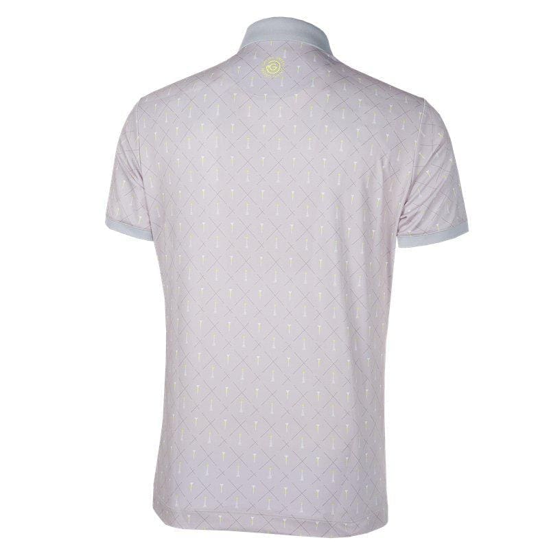 Galvin Green Manolo Short Sleeve Golf Shirt (Cool Grey, White & Sunny Lime)