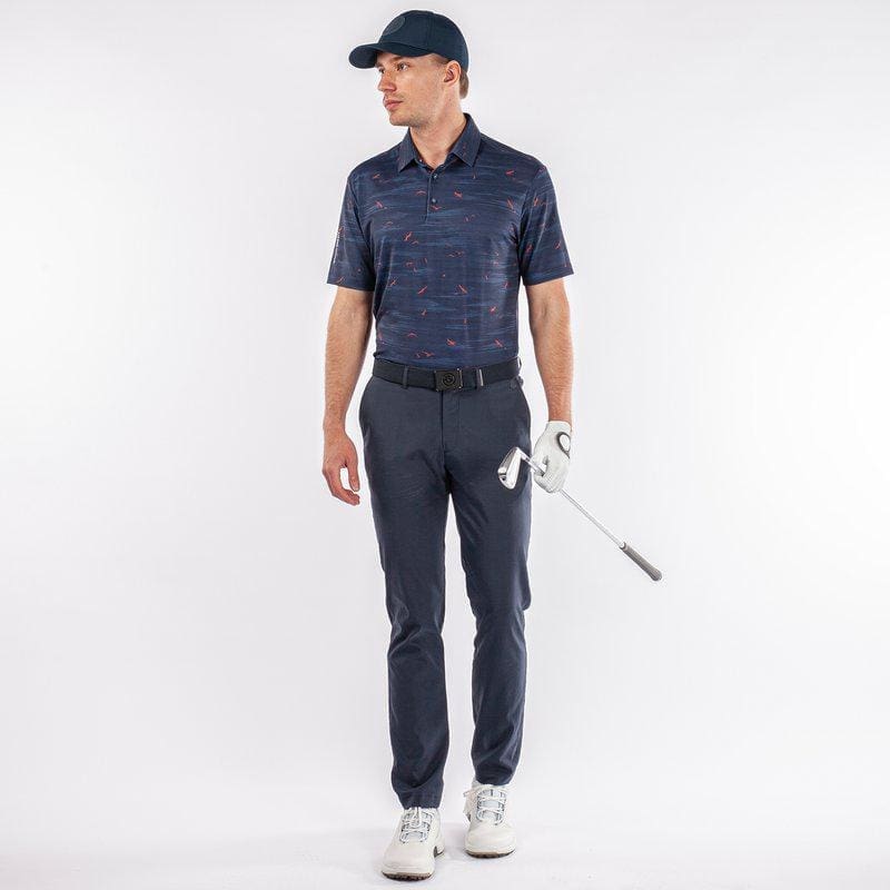 Galvin Green Marin Short Sleeve Golf Shirt (Navy & Orange)