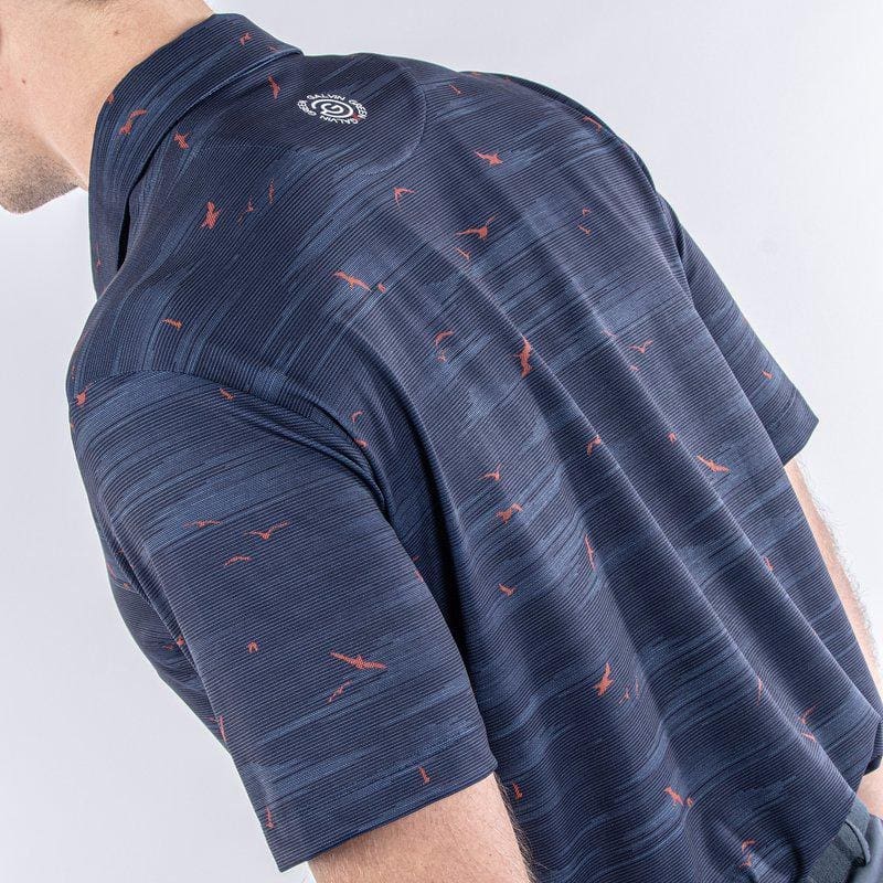 Galvin Green Marin Short Sleeve Golf Shirt (Navy & Orange)