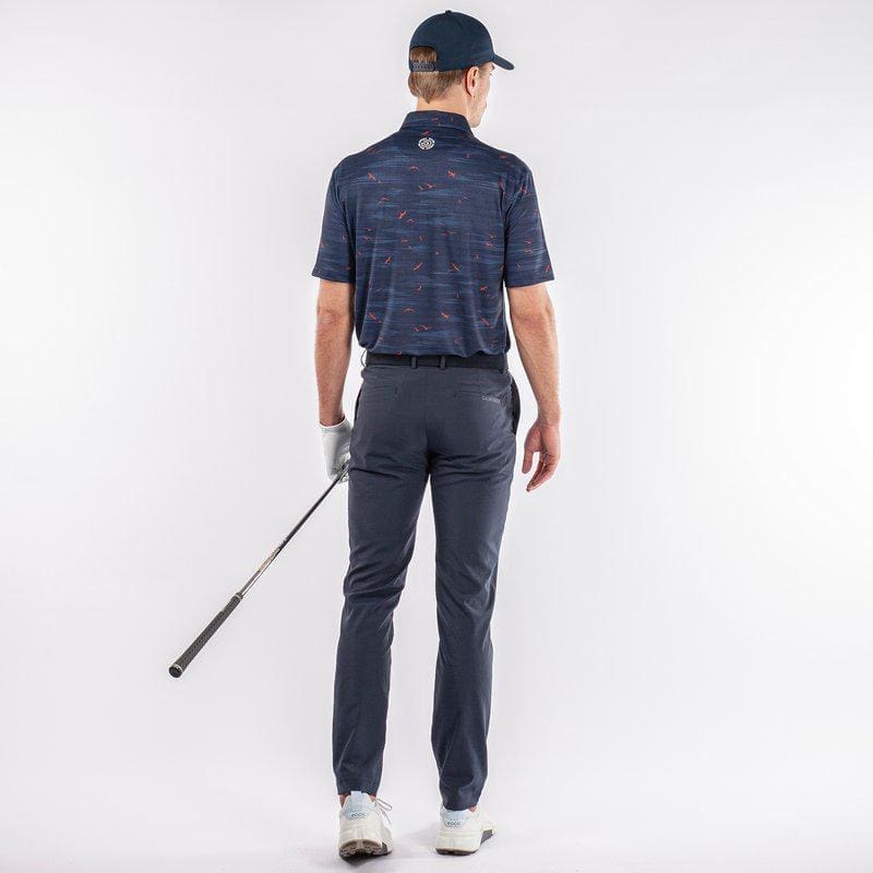 Galvin Green Marin Short Sleeve Golf Shirt (Navy & Orange)
