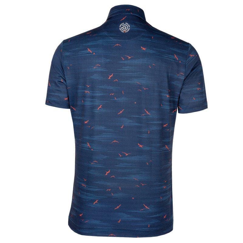 Galvin Green Marin Short Sleeve Golf Shirt (Navy & Orange)